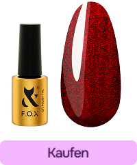 Nagellack FOX Moulin Rouge 002 Dunkelrubinroter Katzenaugen 7 ml